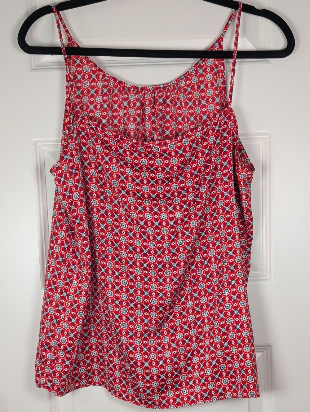 Red Printed Spaghetti Strap Women's Tank Top - Picture 4 of 6